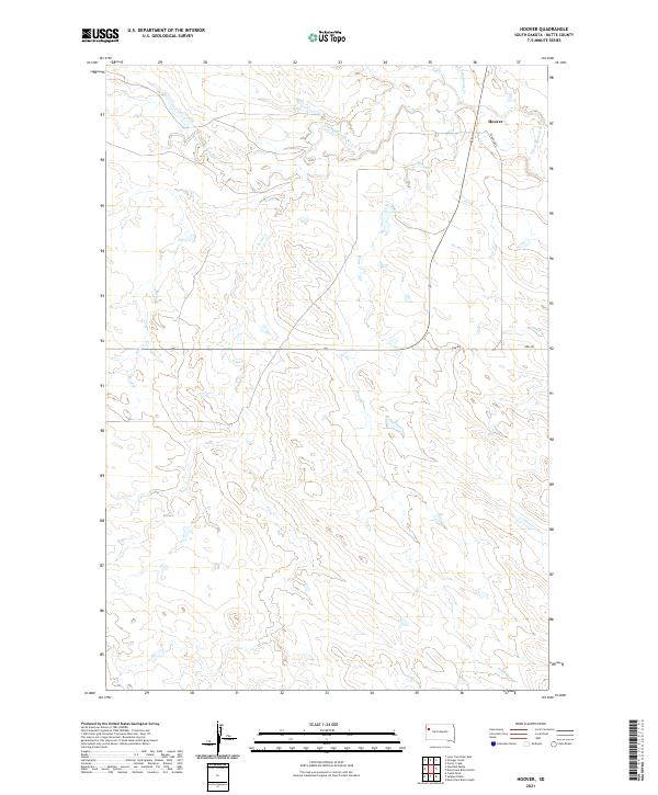 Hoover, SD — USGS 7.5-minute topo (2021)