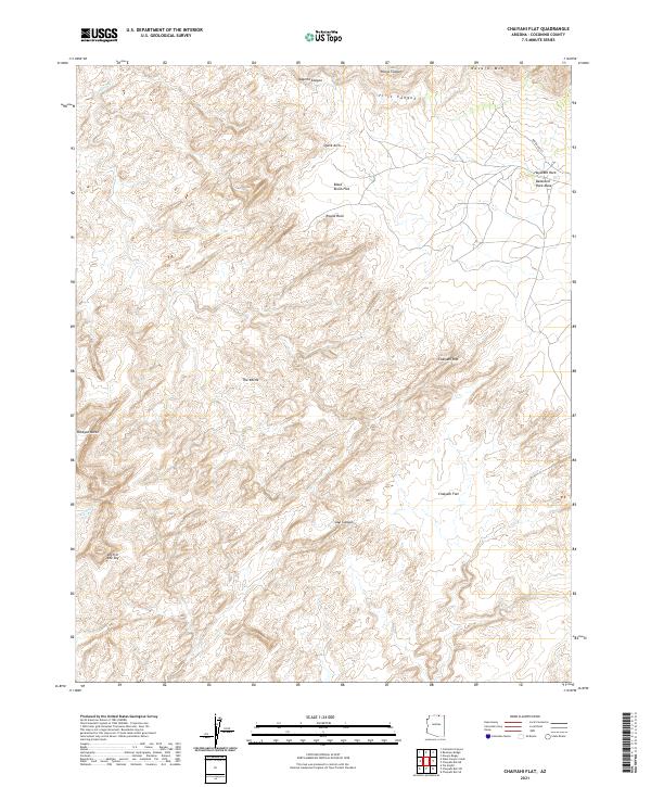Chaiyahi Flat, AZ — USGS 7.5-minute topo (2021)