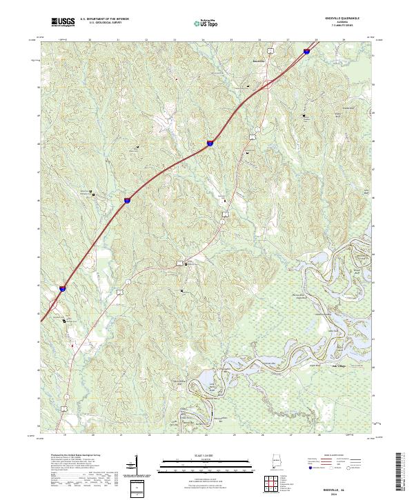 Knoxville, AL — USGS 7.5-minute topo (2024)