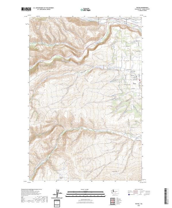 Tieton, WA — USGS 7.5-minute topo (2023)