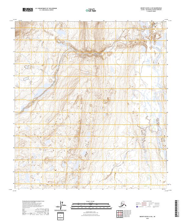 Mount Hayes A-6 SE, AK — USGS 7.5-minute topo (2024)