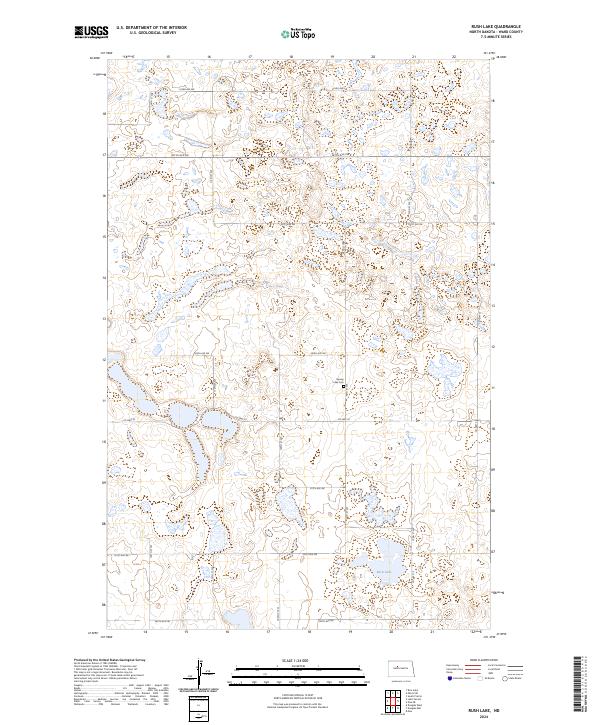Rush Lake, ND — USGS 7.5-minute topo (2024)