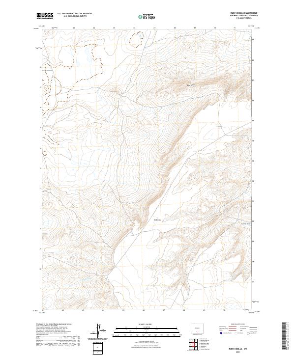 Ruby Knolls, WY — USGS 7.5-minute topo (2021)