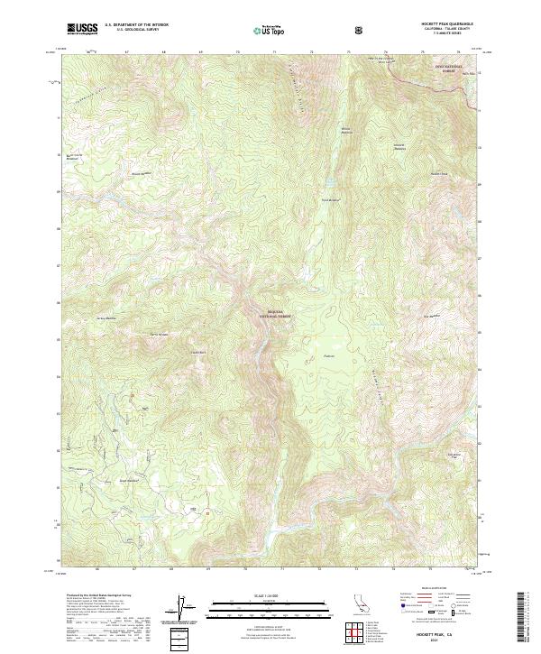 Hockett Peak, CA — USGS 7.5-minute topo (2021)