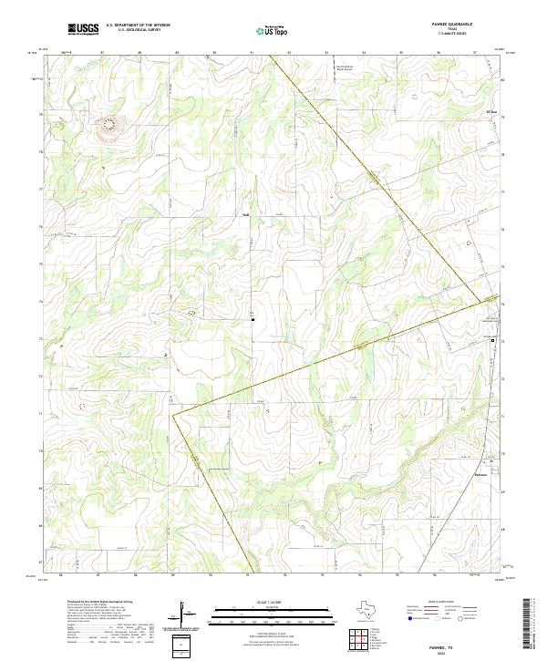 Pawnee, TX — USGS 7.5-minute topo (2022)