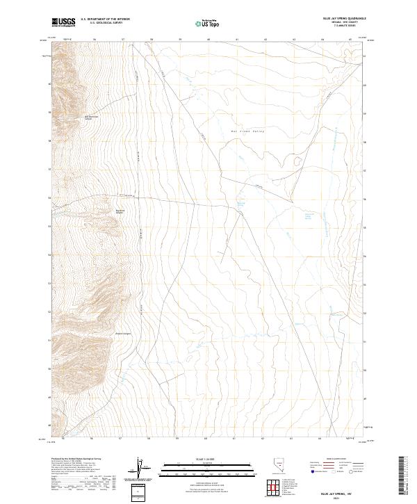 Blue Jay Spring, NV — USGS 7.5-minute topo (2021)