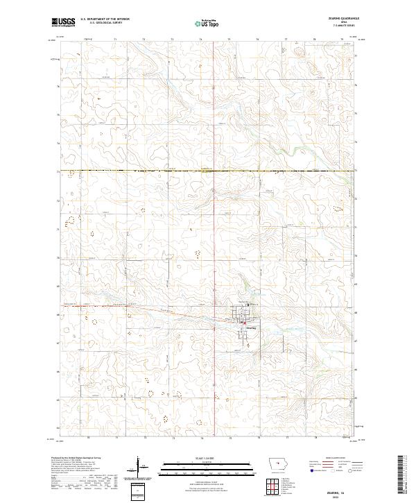 Zearing, IA — USGS 7.5-minute topo (2022)