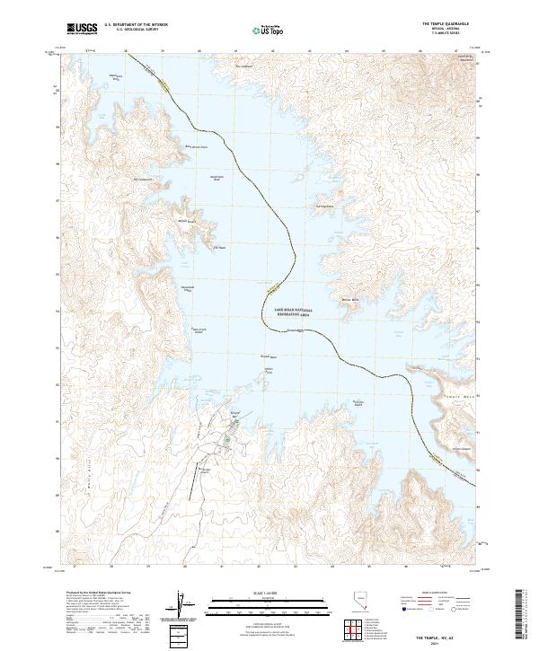 The Temple, NV-AZ — USGS 7.5-minute topo (2021)