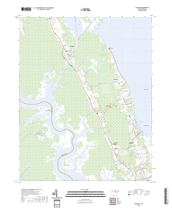 Coinjock, NC — USGS 7.5-minute topo (2022)