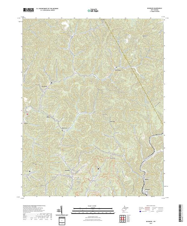 McGraws, WV — USGS 7.5-minute topo (2023)