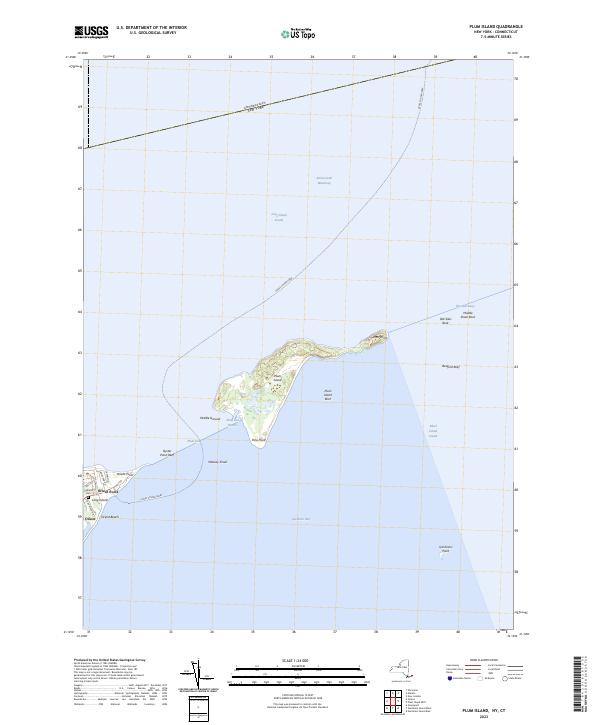 Plum Island, NY-CT — USGS 7.5-minute topo (2023)