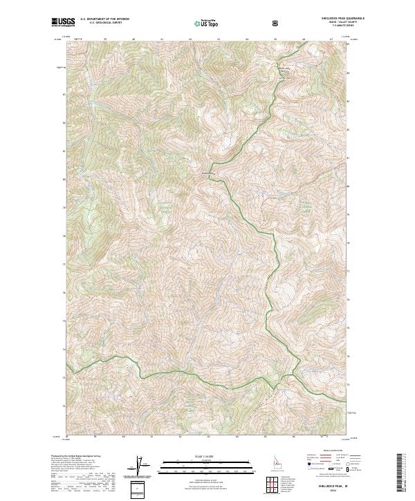 Shellrock Peak, ID — USGS 7.5-minute topo (2024)