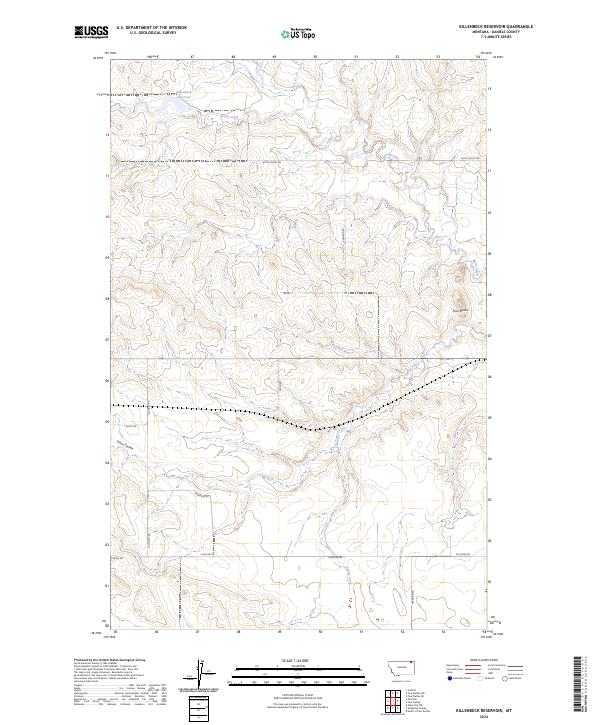 Killenbeck Reservoir, MT — USGS 7.5-minute topo (2024)