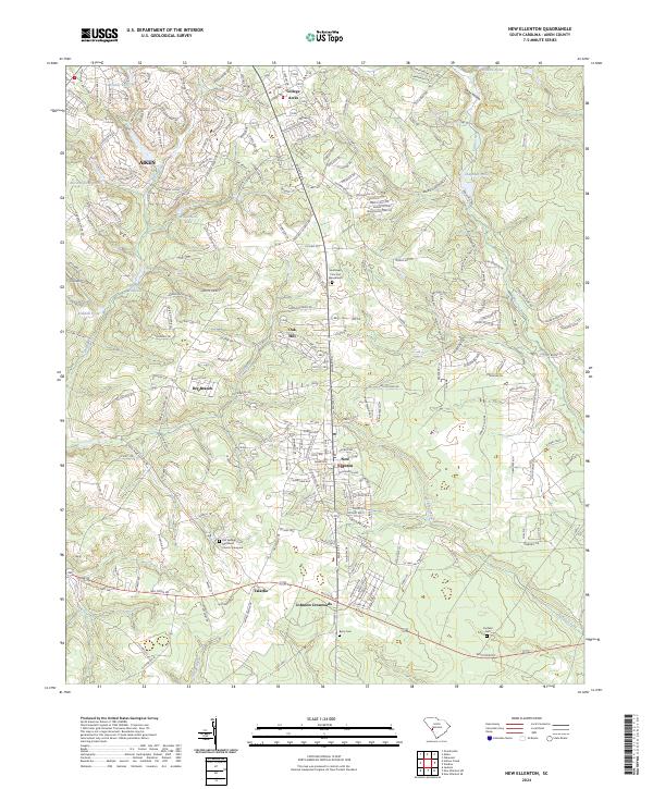 New Ellenton, SC — USGS 7.5-minute topo (2024)