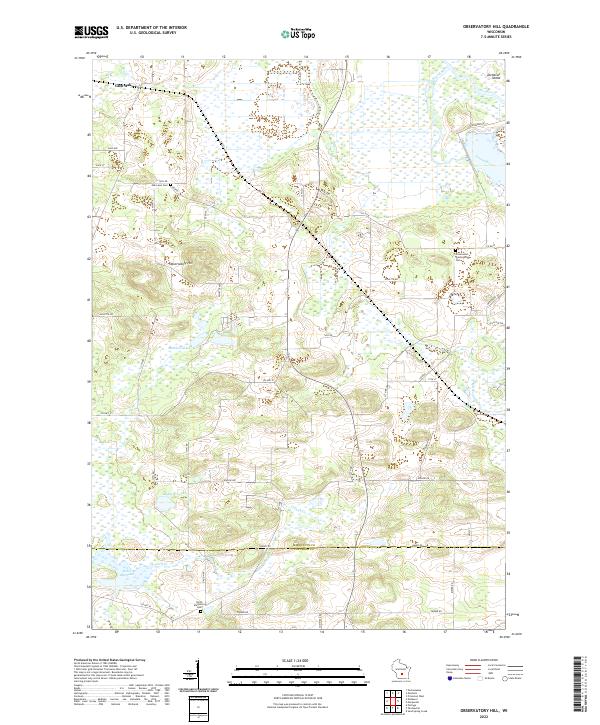 Observatory Hill, WI — USGS 7.5-minute topo (2022)