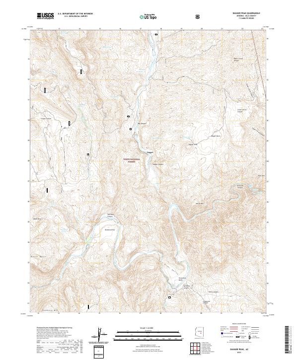 Dagger Peak, AZ — USGS 7.5-minute topo (2021)