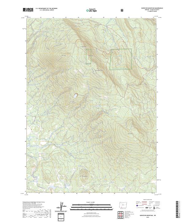 Surveyor Mountain, OR — USGS 7.5-minute topo (2023)