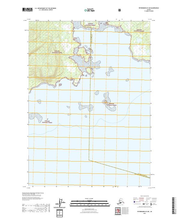 Petersburg B-5 NE, AK — USGS 7.5-minute topo (2021)