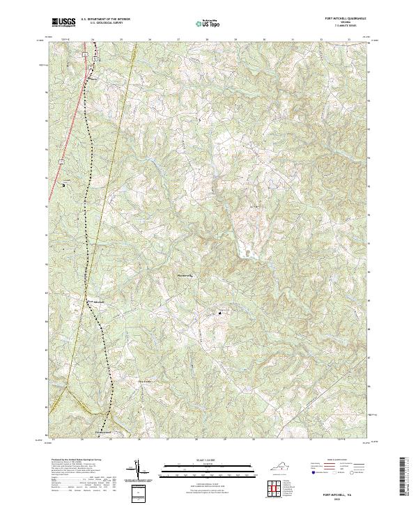 Fort Mitchell, VA — USGS 7.5-minute topo (2022)