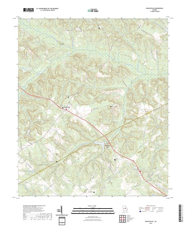 Nicklesville, GA — USGS 7.5-minute topo (2024)