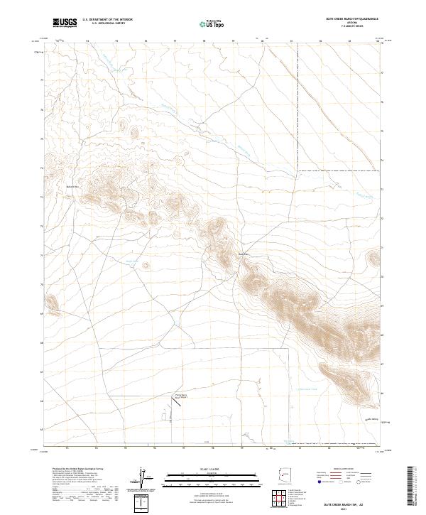 Date Creek Ranch SW, AZ — USGS 7.5-minute topo (2021)