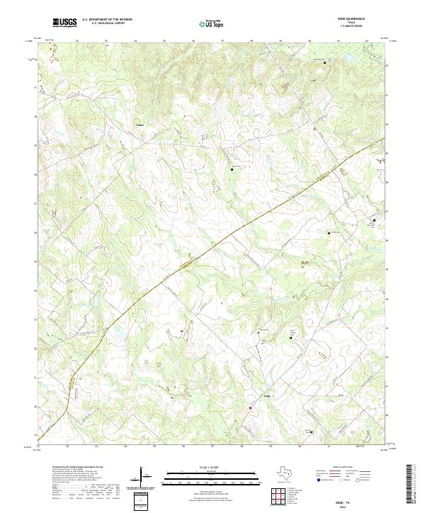 Edge, TX — USGS 7.5-minute topo (2022)