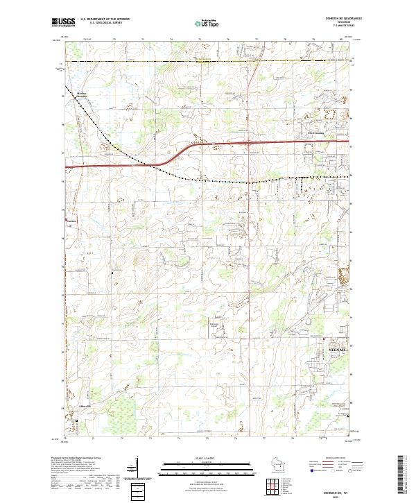Oshkosh NE, WI — USGS 7.5-minute topo (2022)
