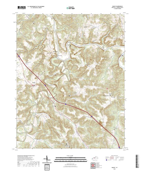 Hadley, KY — USGS 7.5-minute topo (2022)