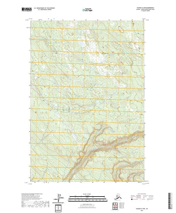 Valdez D-3 NW, AK — USGS 7.5-minute topo (2023)