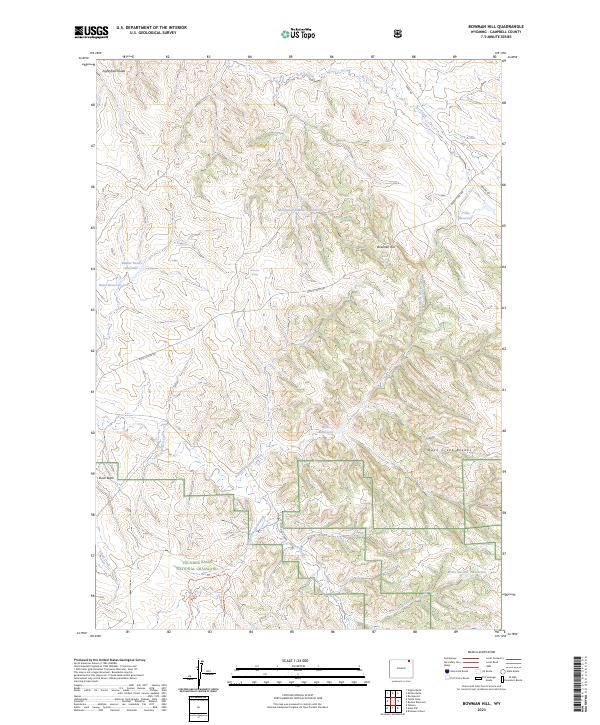 Bowman Hill, WY — USGS 7.5-minute topo (2023)