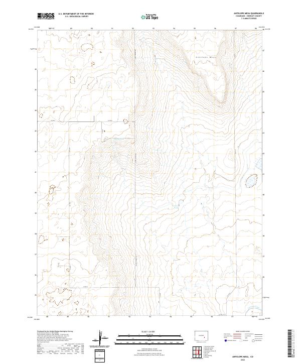 Antelope Mesa, CO — USGS 7.5-minute topo (2022)
