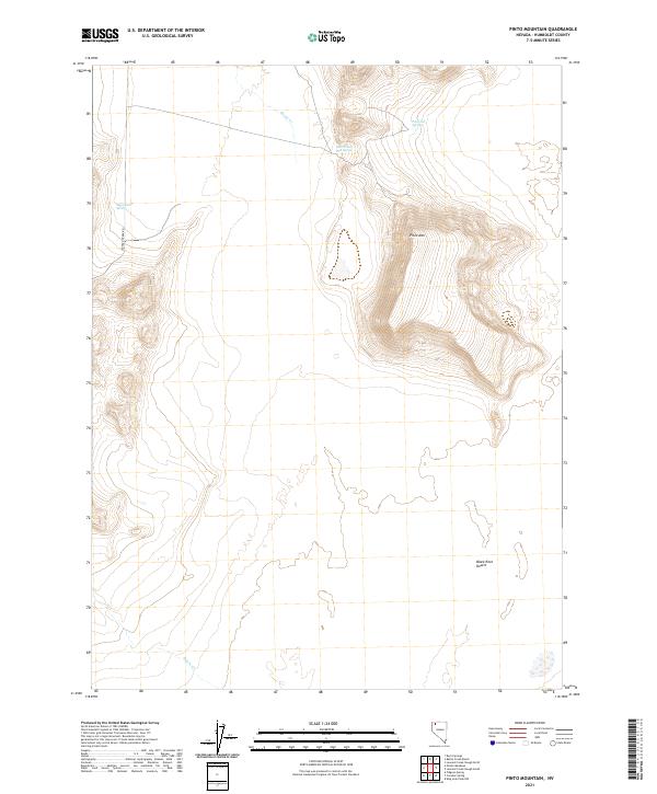 Pinto Mountain, NV — USGS 7.5-minute topo (2021)
