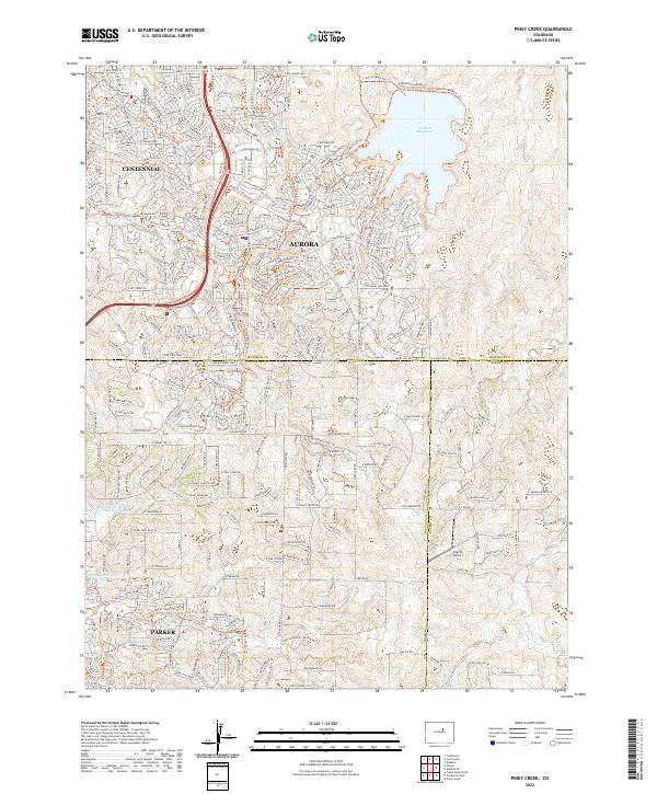 Piney Creek, CO — USGS 7.5-minute topo (2022)