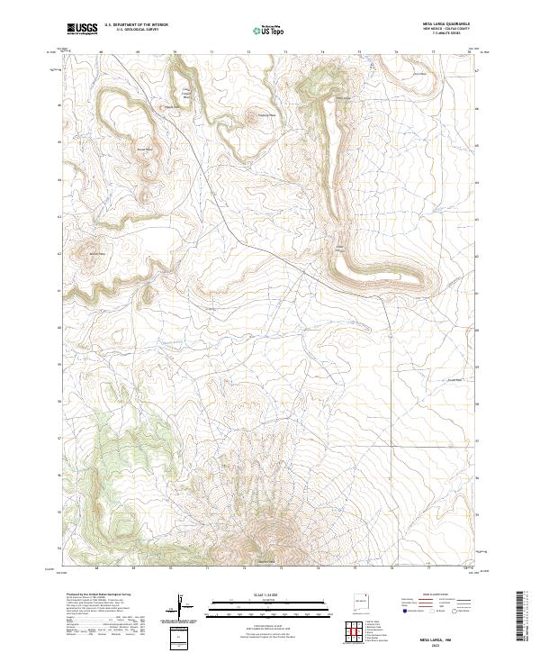 Mesa Larga, NM — USGS 7.5-minute topo (2023)