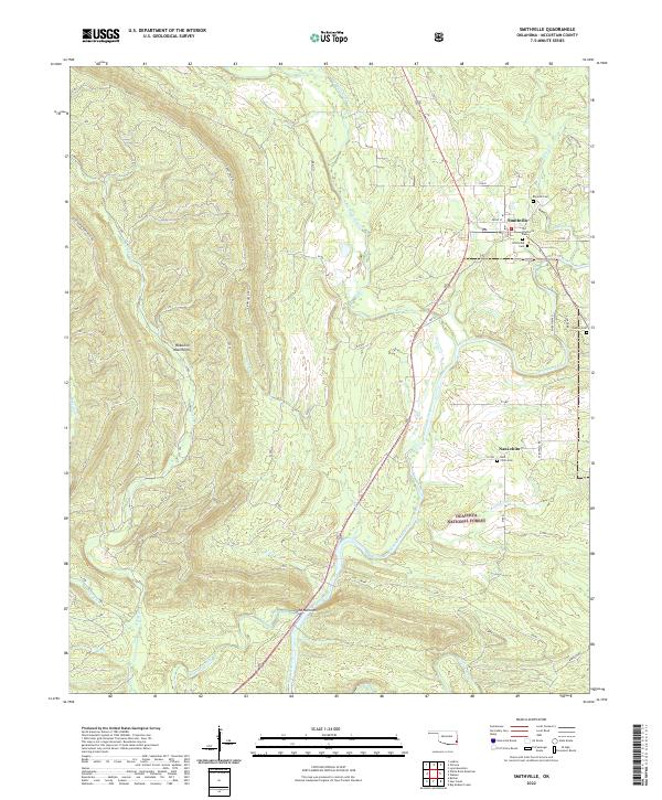Smithville, OK — USGS 7.5-minute topo (2022)