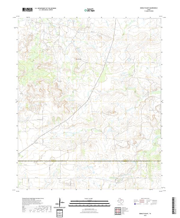 Bobcat Bluff, TX — USGS 7.5-minute topo (2022)