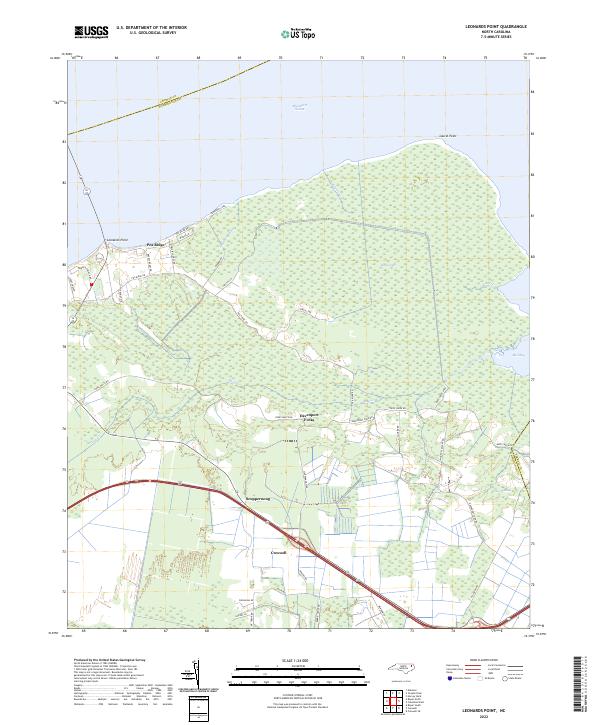 Leonards Point, NC — USGS 7.5-minute topo (2022)