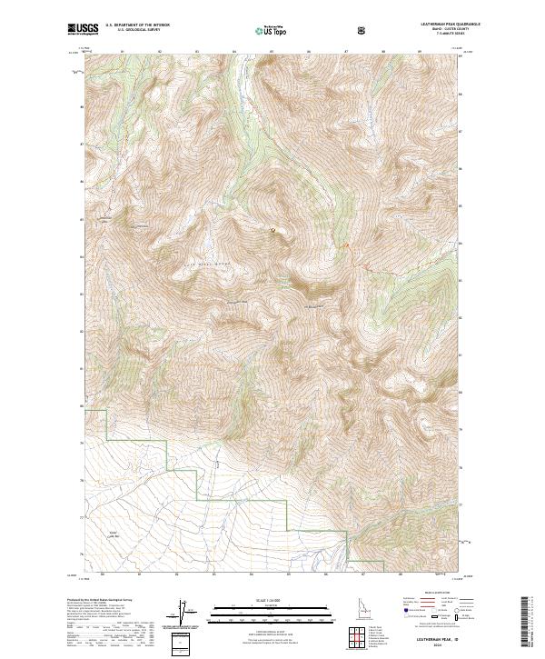Leatherman Peak, ID — USGS 7.5-minute topo (2024)