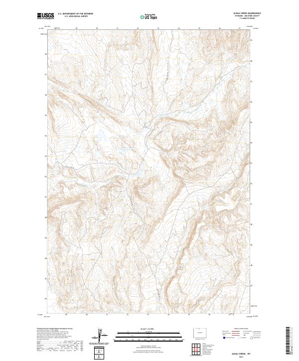 Alkali Creek, WY — USGS 7.5-minute topo (2021)