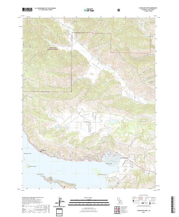 Clearlake Oaks, CA — USGS 7.5-minute topo (2021)