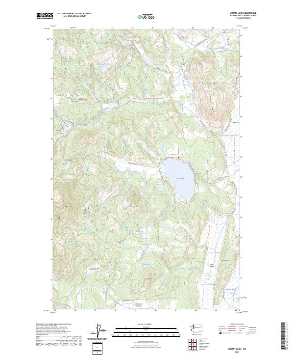 Waitts Lake, WA — USGS 7.5-minute topo (2023)