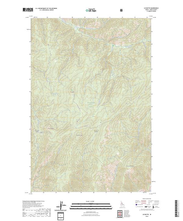 Liz Butte, ID — USGS 7.5-minute topo (2024)