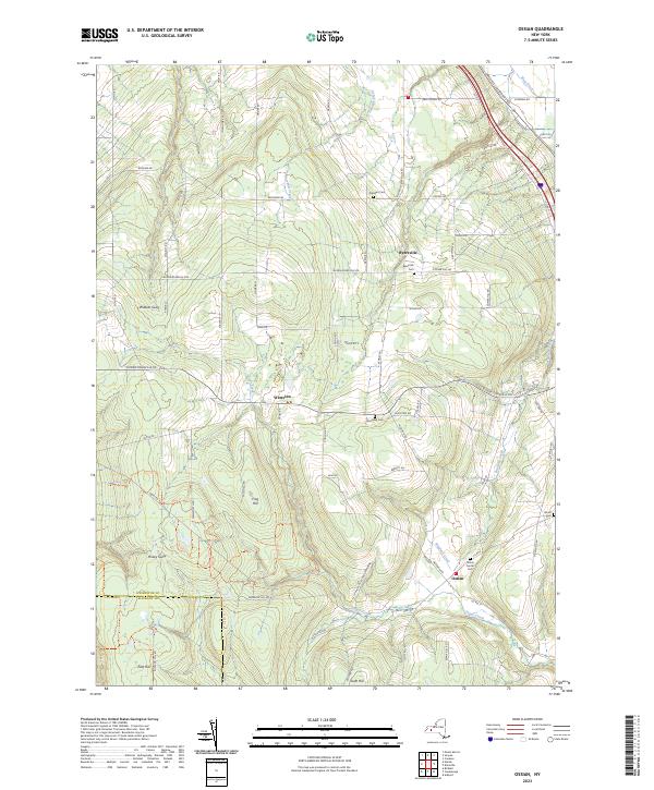 Ossian, NY — USGS 7.5-minute topo (2023)