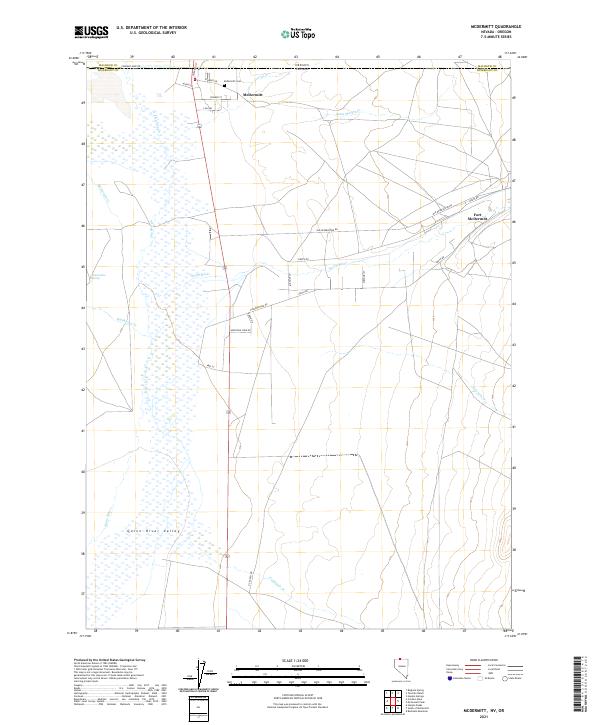 McDermitt, NV-OR — USGS 7.5-minute topo (2021)