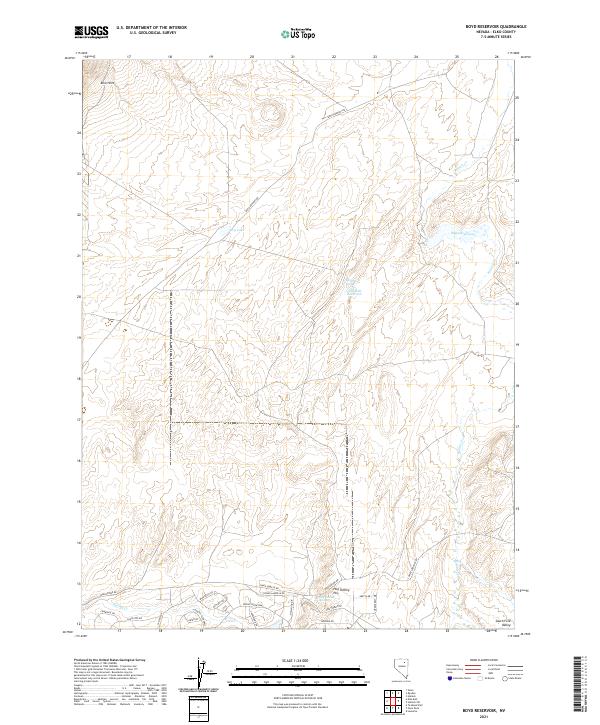 Boyd Reservoir, NV — USGS 7.5-minute topo (2021)