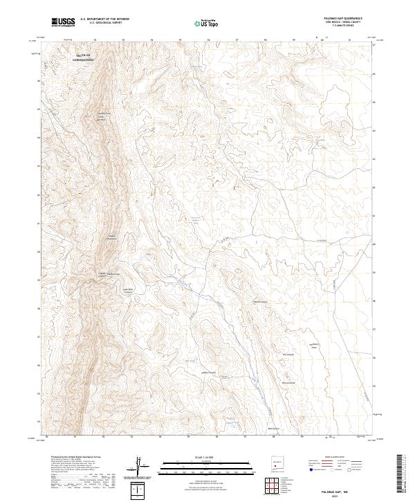 Palomas Gap, NM — USGS 7.5-minute topo (2023)