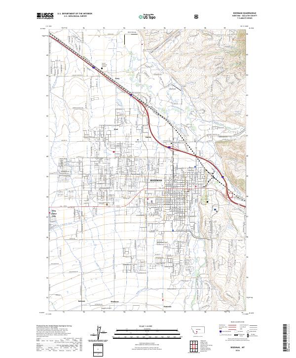 Bozeman, MT — USGS 7.5-minute topo (2024)