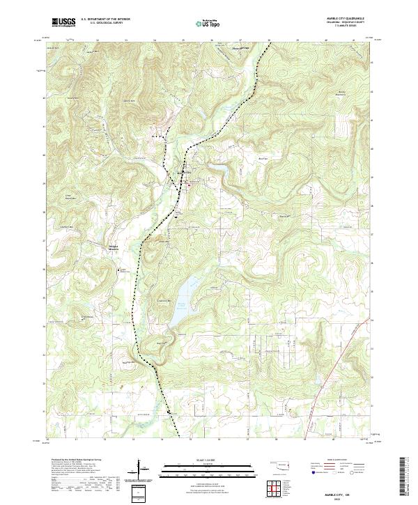 Marble City, OK — USGS 7.5-minute topo (2022)