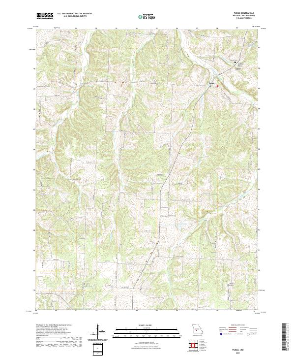 Tunas, MO — USGS 7.5-minute topo (2021)