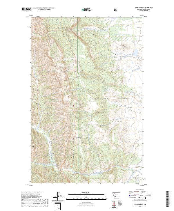 Cave Mountain, MT — USGS 7.5-minute topo (2024)